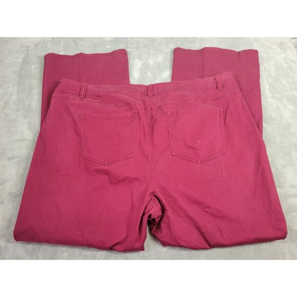 Lane Bryant Women Jeans 26 Plus Straight Leg Burgundy Soft Denim Zip Fly SL28E - Picture 5 of 8